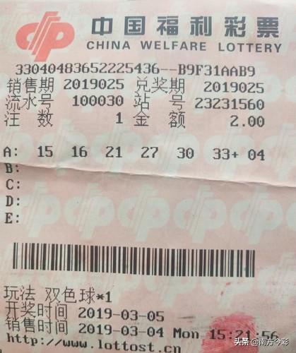 双色球中奖号码